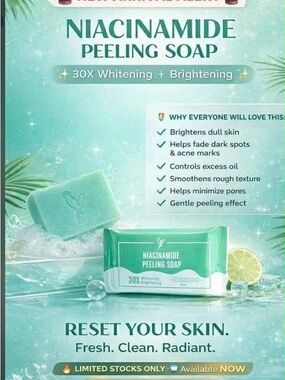 Niacinamide Peeling Soap - Aqua Green Brightening Bar